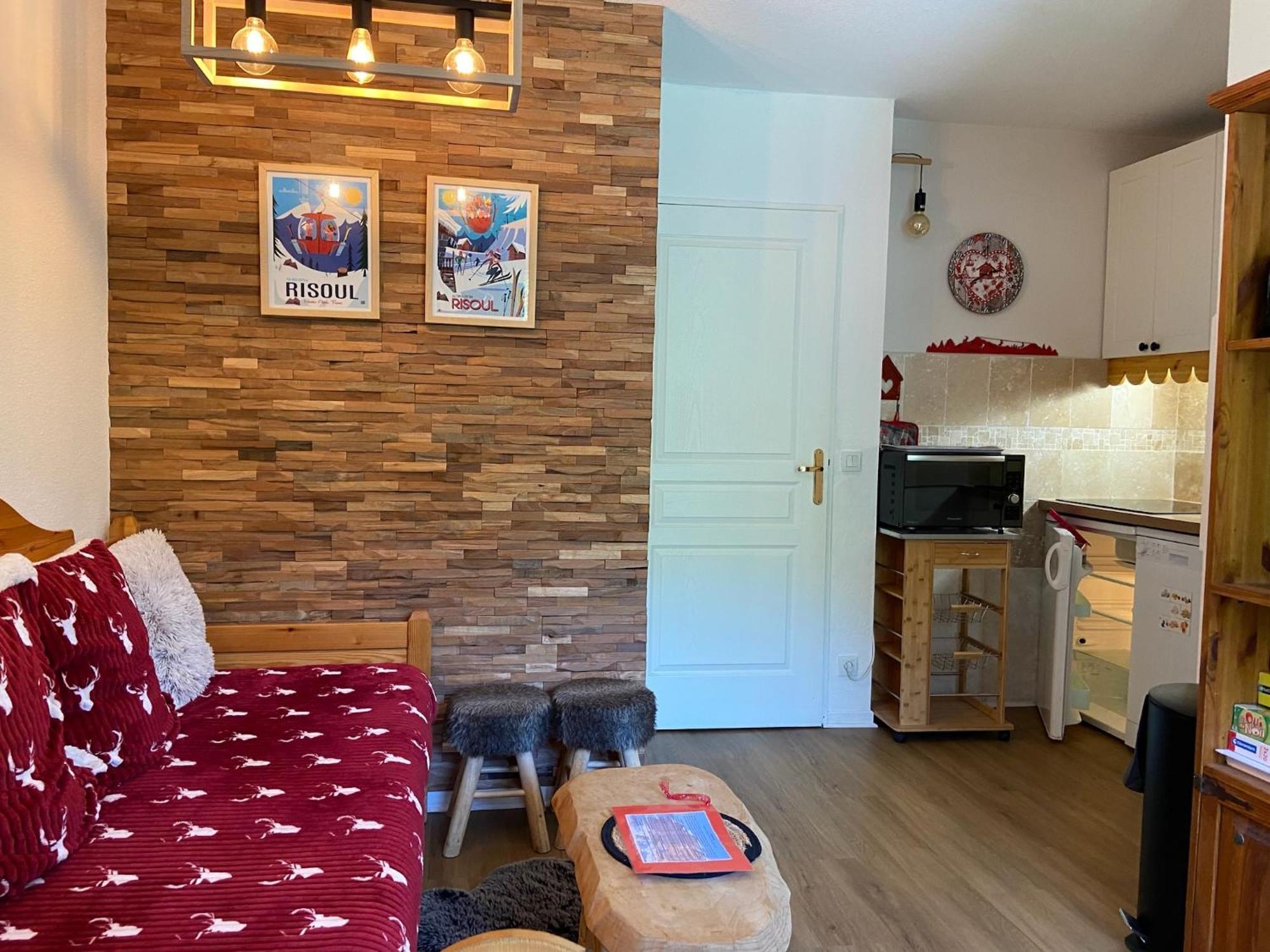 Appartement Risoul, 2 pièces, 6personnes avec Piscine Esterno foto